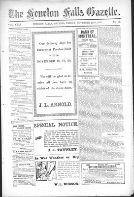 Fenelon Falls Gazette, 22 Nov 1907