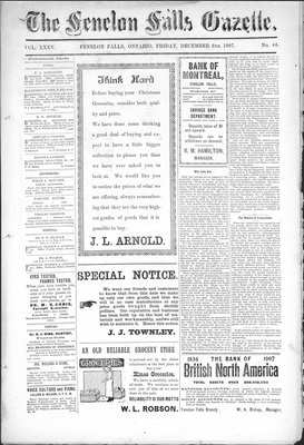 Fenelon Falls Gazette, 6 Dec 1907