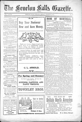 Fenelon Falls Gazette, 27 Aug 1909