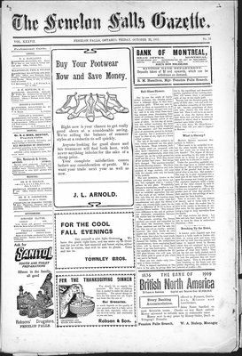 Fenelon Falls Gazette, 22 Oct 1909