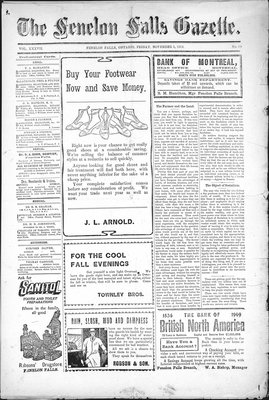 Fenelon Falls Gazette, 5 Nov 1909