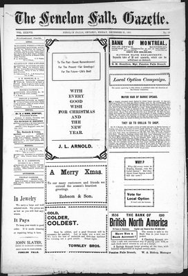 Fenelon Falls Gazette, 31 Dec 1909