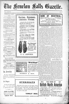 Fenelon Falls Gazette, 26 Aug 1910