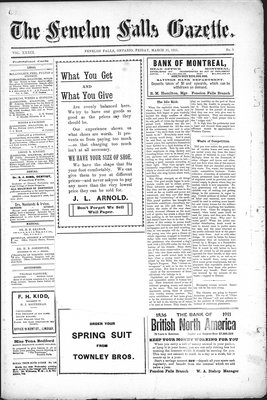 Fenelon Falls Gazette, 31 Mar 1911