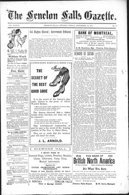 Fenelon Falls Gazette, 22 Sep 1911