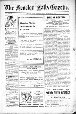 Fenelon Falls Gazette, 29 Sep 1911