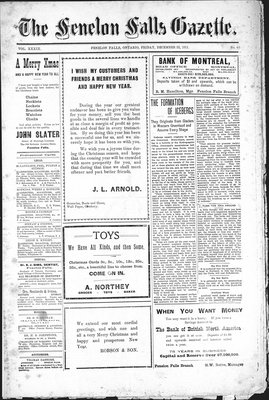 Fenelon Falls Gazette, 22 Dec 1911