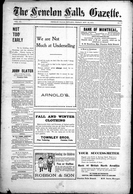 Fenelon Falls Gazette, 29 Nov 1912