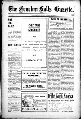 Fenelon Falls Gazette, 6 Dec 1912