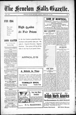 Fenelon Falls Gazette, 13 Feb 1914