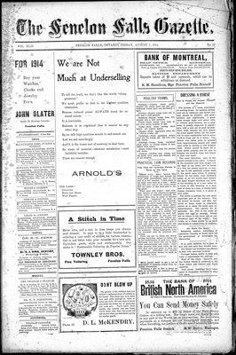 Fenelon Falls Gazette, 7 Aug 1914