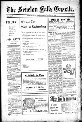 Fenelon Falls Gazette, 21 Aug 1914