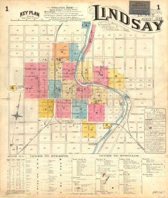 Fire Insurance Maps of Lindsay, Ontario - 1898