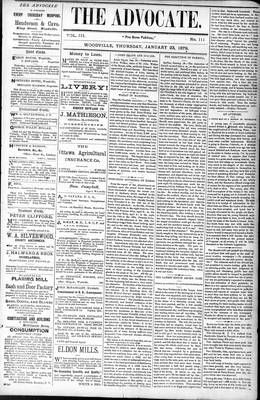 Woodville Advocate (1878), 23 Jan 1879