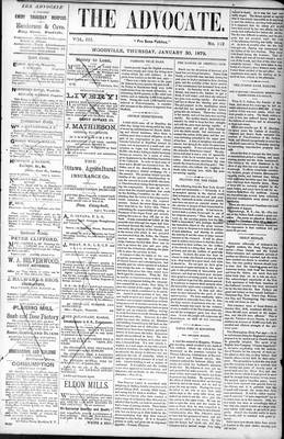 Woodville Advocate (1878), 30 Jan 1879