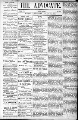 Woodville Advocate (1878), 15 Jan 1880