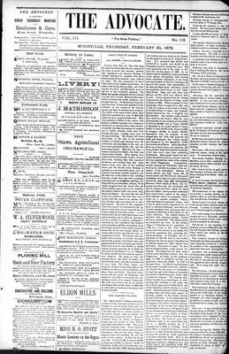 Woodville Advocate (1878), 20 Feb 1879