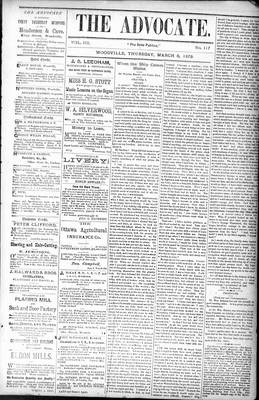 Woodville Advocate (1878), 6 Mar 1879