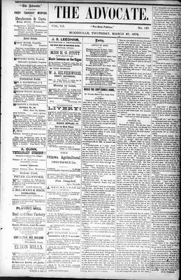 Woodville Advocate (1878), 27 Mar 1879