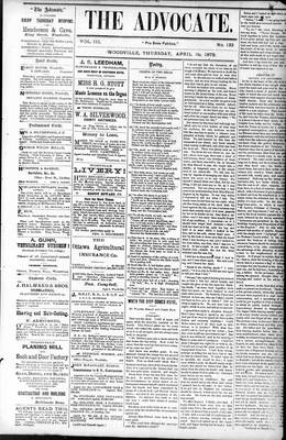 Woodville Advocate (1878), 10 Apr 1879