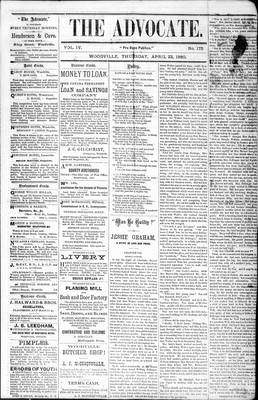 Woodville Advocate (1878), 22 Apr 1880