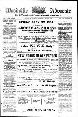 Woodville Advocate (1878), 17 Apr 1884