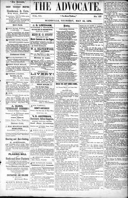 Woodville Advocate (1878), 15 May 1879