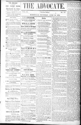 Woodville Advocate (1878), 12 Jun 1879