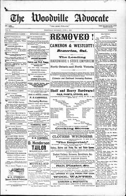 Woodville Advocate (1878), 1 Jun 1882