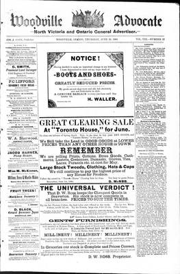 Woodville Advocate (1878), 19 Jun 1884