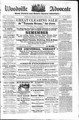 Woodville Advocate (1878), 26 Jun 1884