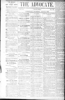 Woodville Advocate (1878), 17 Jul 1879