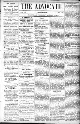 Woodville Advocate (1878), 7 Aug 1879