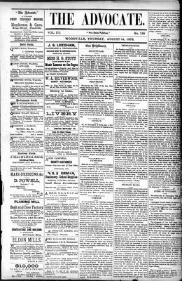 Woodville Advocate (1878), 14 Aug 1879