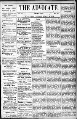 Woodville Advocate (1878), 21 Aug 1879