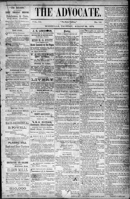 Woodville Advocate (1878), 28 Aug 1879