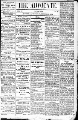 Woodville Advocate (1878), 3 Oct 1878