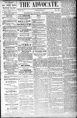 Woodville Advocate (1878), 9 Oct 1879