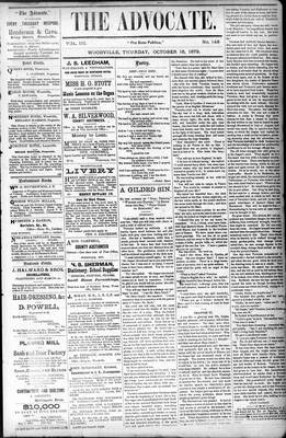 Woodville Advocate (1878), 16 Oct 1879