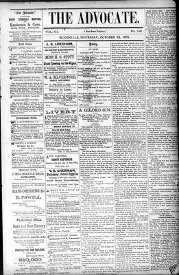 Woodville Advocate (1878), 23 Oct 1879