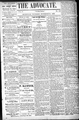 Woodville Advocate (1878), 21 Nov 1878