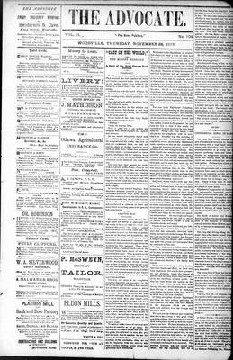 Woodville Advocate (1878), 28 Nov 1878