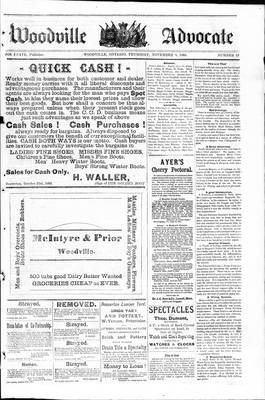 Woodville Advocate (1878), 9 Nov 1883