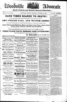 Woodville Advocate (1878), 27 Nov 1884