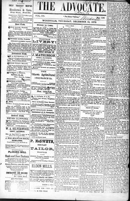 Woodville Advocate (1878), 12 Dec 1878