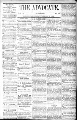 Woodville Advocate (1878), 4 Dec 1879