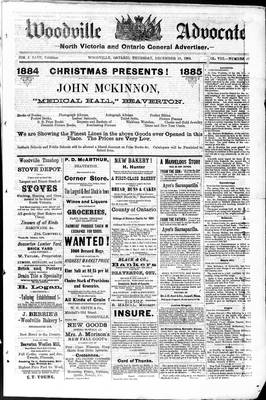 Woodville Advocate (1878), 18 Dec 1884