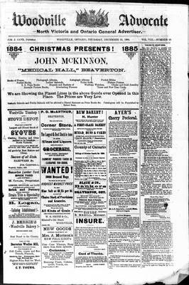 Woodville Advocate (1878), 25 Dec 1884