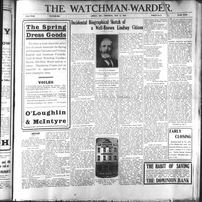 Watchman Warder (1899), 5 May 1910