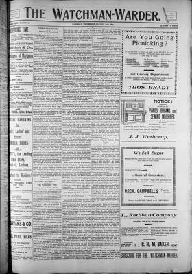 Watchman Warder (1899), 10 Aug 1899